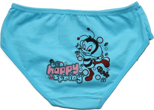 Dívčí spodní kalhotky potisk HAPPY žlutá