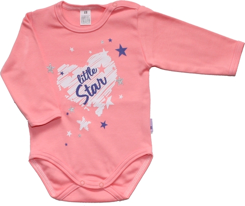 Dětské body pro miminka, kojenecká body bavlněné růžové