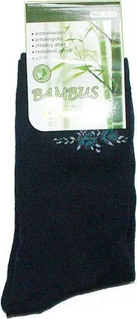 Dámské zdravotní ponožky 100% bavlna černé 