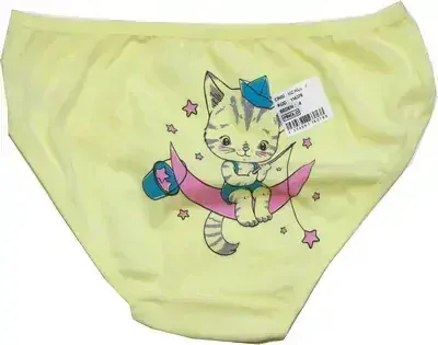 Dívčí spodní kalhotky tři kočičky 6785 žluté 220/13