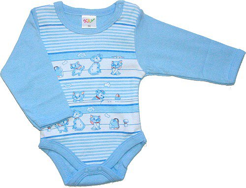 Levné body 100% bavlna dlouhý rukáv modré 203/31