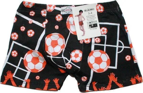 Levné dětské boxerky, chlapecké trenýrky MÍČE-3106 černá