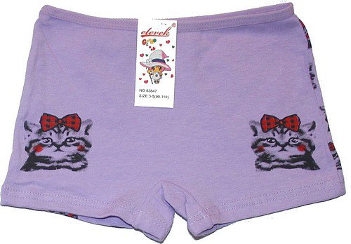 Dívčí kalhotky boxerky s potiskem 83847 lila