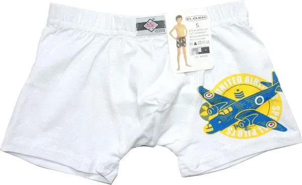 Trenýrky pro děti chlapecké LETADLO 605308 bílé