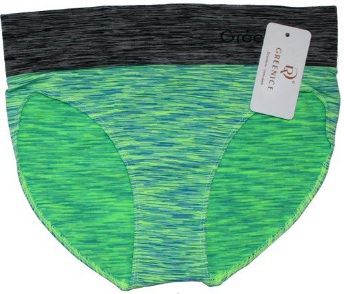 Bezešvé kalhotky Greenice zelená melír 3960