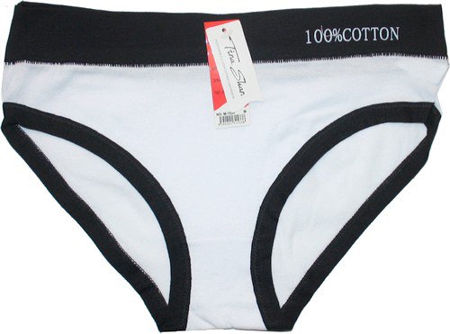 Dámské bokové kalhotky bílé 100% bavlna 1533