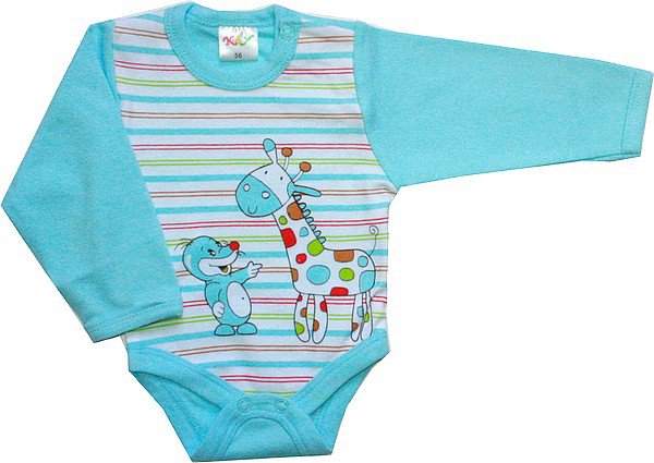 Kojenecké body pro miminka žirafka a krteček 208/50 vel. 80