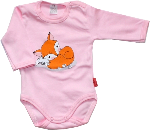 Dětské body pro miminka, kojenecká body bavlněné růžová