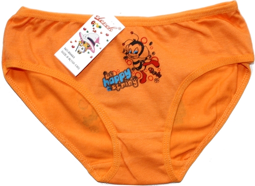 Dívčí spodní kalhotky potisk HAPPY oranž