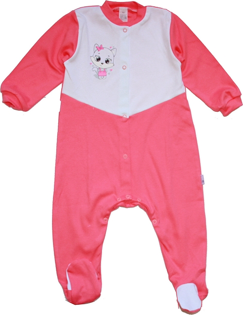 Dětský overal na spaní, overal pyžámko oranžová