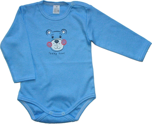 Dětské body pro miminka, kojenecká body bavlněné modré bear 197/5