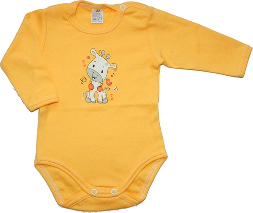 Dětské body pro miminka, kojenecká body bavlněné žirafa 197/B11