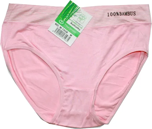 Dámské kalhotky do pasu 100 % bambus růžové 193