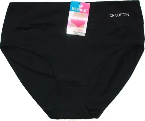 Dámské kalhotky do pasu COTTON černé 206
