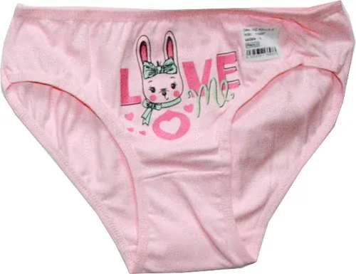 Dívčí spodní kalhotky potisk LOVE Králíček 6697 růžové
