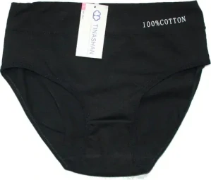 Dámské kalhotky do pasu 100% bavlna M1534 černá 598-151