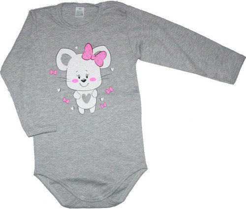 Dětské body bavlněné šedá 197/F1 vel. 86