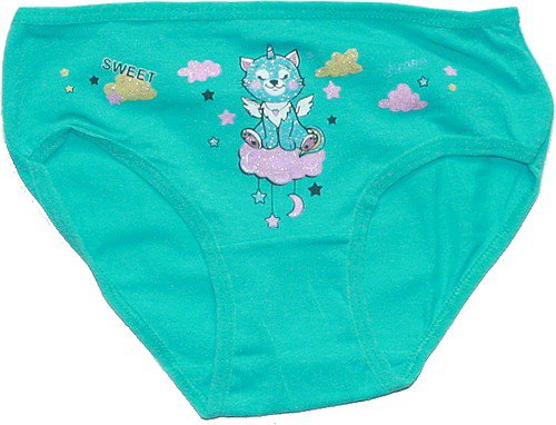 Dívčí kalhotky kočička na obláčku 140392 azurové 