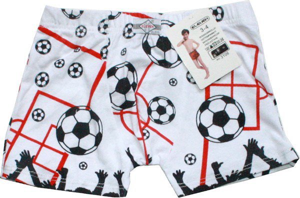 Levné dětské boxerky, chlapecké trenýrky MÍČE-3106 bílé