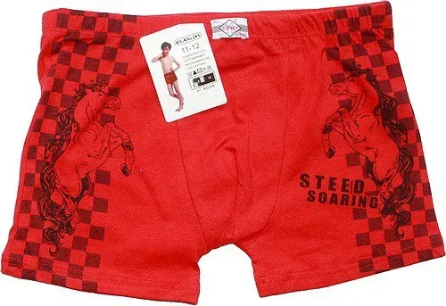 Chlapecké trenky bavlněné DVA KONĚ 4038/4045 červené 784/131