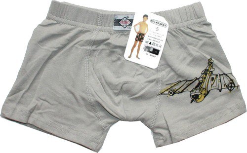 Dětské trenýrky pro kluky s potiskem letadla 605302 šedá