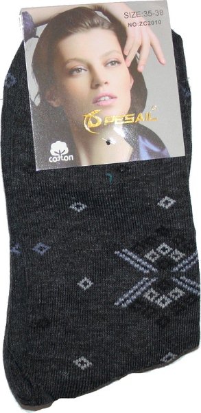 Dámské klasické bavlněné ponožky ZC 2010 tmavá