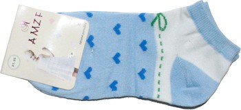 Kotníčkové ponožky dívčí s motivem srdíček - 122/24 vel. 31/35