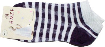 Dětské kotníčkové ponožky proužkový motiv - 122/32 vel. 31/35