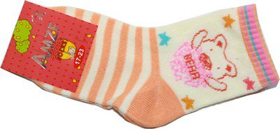 Ponožky klasické dívčí bavlněné 236-1- oranž