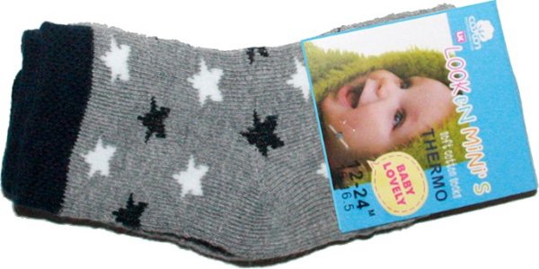 Kojenecké protiskluzové ABS termo ponožky chlapecké 6821 srdíčka