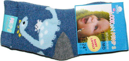 Kojenecké protiskluzové ABS termo ponožky chlapecké 6821 modré