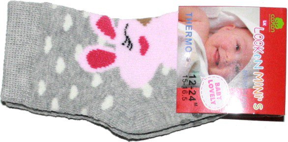 Kojenecké protiskluzové ABS termo ponožky dívčí 6720 - 237/17