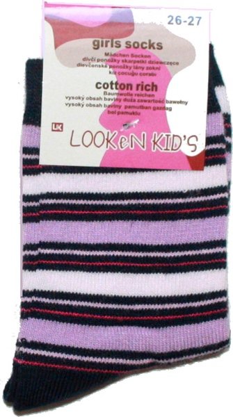 Dětské ponožky klasické dívčí 7958  - 130/86