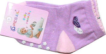 Protiskuzové dětské kojenecké ponožky ABS lila