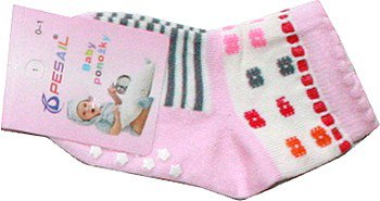 Protiskuzové dětské kojenecké ponožky ABS růžová A