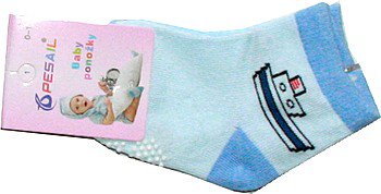 Protiskuzové dětské kojenecké ponožky ABS modré