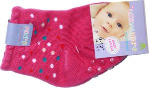 Kojenecké ponožky dívčí s protiskluzem ABS 6215 - 211/12