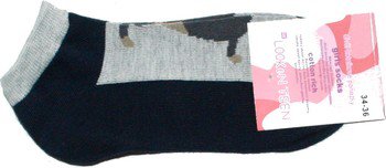 Dívčí kotníčkové ponožky na léto černé A