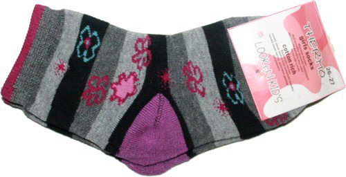 Dětské dívčí termo ponožky teplé se vzorem 70213 - 256/4