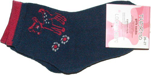 Dětské dívčí termo ponožky teplé se vzorem 70213 modré