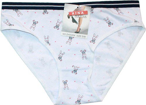 Dámské kalhotky do boků motiv zajíčci ZH00204 - 602/32