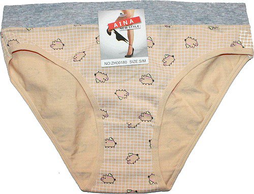 Dámské kalhotky do boků motiv prasátka ZH00180  - 602/43