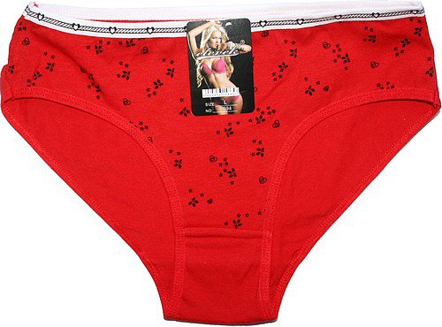 Dámské kalhotky bokové potisk KO94 červená