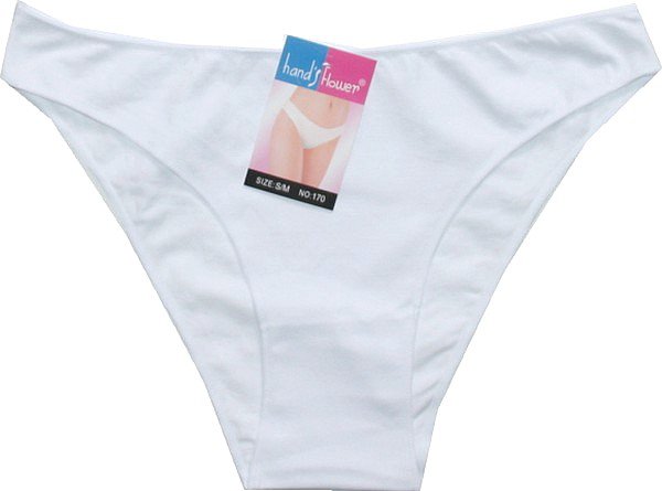 Dámské bokové jednobarevné kalhotky bílé 170 