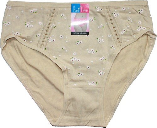 Dámské kalhotky s potiskem květin krémové 6559 - 590/40 