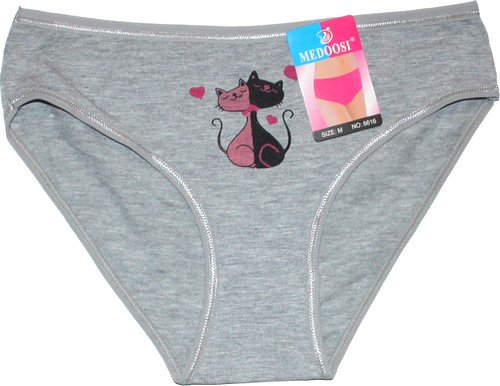Dámské kalhotky do boků DVĚ KOČIČKY šedé 6616 