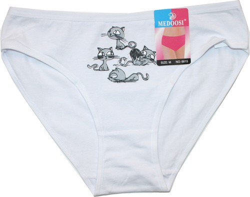 Dámské kalhotky do boků Kočičky bílé 6615 - 549/39