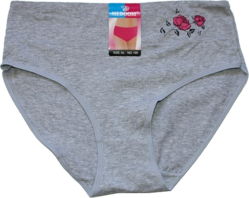 Dámské kalhotky do pasu RŮŽIČKA 199 šedá