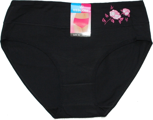 Dámské kalhotky do pasu RŮŽIČKA černé 199 - 599/37