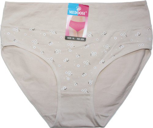 Dámské kalhotky do pasu květiny krémové 209  - 599/60 vel. XXL